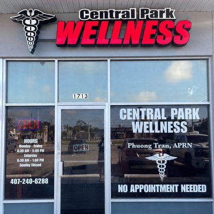 Central Park Wellness storefront on W Oak Ridge Rd, Orlando